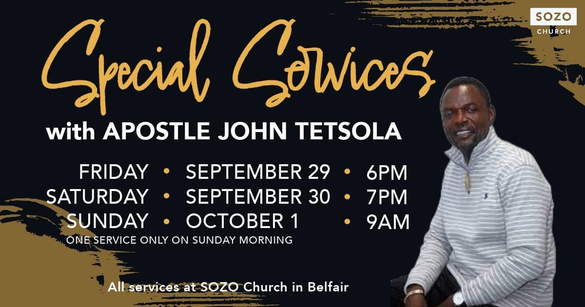Special Services with Apostle Dr. John Tetsola Image